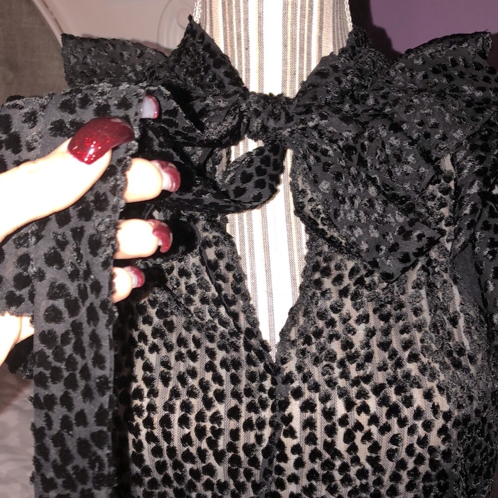 ROBERT RODRIGUEZ Pauline Burnout Velvet Top - Picture 9 of 14